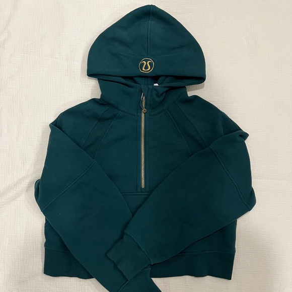 lululemon athletica Tops - Lululemon Oversize Half Zip Hoodie - Gold Zip